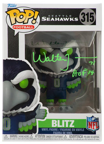 Walter Jones Signed Seahawks Blitz Mascot NFL Funko Pop Doll #315 w/HOF (SS COA)
