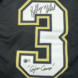 Framed Autographed/Signed Bobby Hebert 35x39 New Orleans Jersey Beckett COA