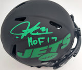 LaDainian Tomlinson Signed Jets Eclipse Black Mini Helmet "HOF 17" Beckett