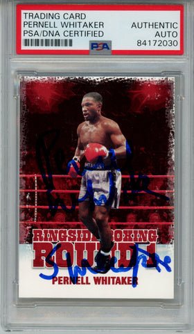 Pernell Whitaker Autographed 2010 Sports King #39 Trading Card PSA Slab 43806