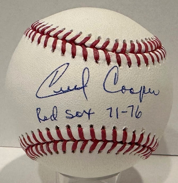 Red Sox Infielder CECIL COOPER Signed Official MLB Baseball AUTO w/ Years - BAS