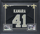 Alvin Kamara Authentic Signed Black Framed Pro Style Jersey BAS Witnessed