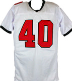 Mike Alstott Autographed White Pro Style Jersey w/SB Champs -Beckett W Hologram