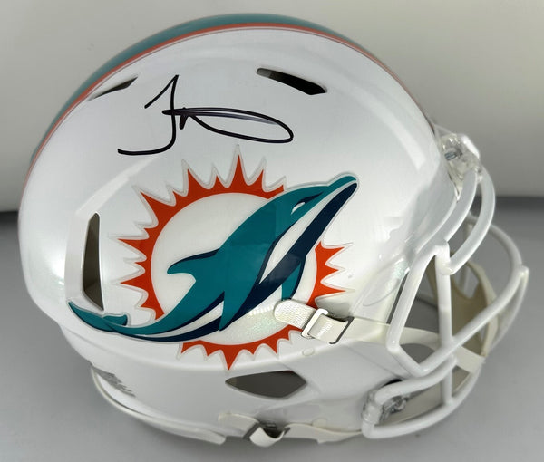 Dolphins TRYEEK HILL Signed Full Size Riddell Authentic Speed Helmet AUTO - BAS