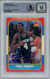 Sidney Moncrief Signed 1986-87 Fleer #75 Rookie Card Beckett 10 Slab 42908