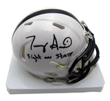 Terry Smith Coach Signed/Inscribed Mini Football Helmet Penn State JSA 208282