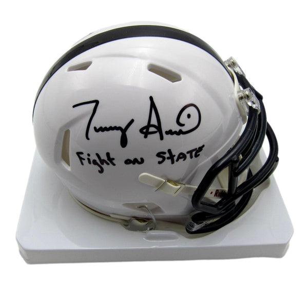 Terry Smith Coach Signed/Inscribed Mini Football Helmet Penn State JSA 208282