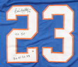 Bob Nystrom Signed New York Islanders Jersey Insc."4xSC" & "80, 81, 82, 83"(JSA)