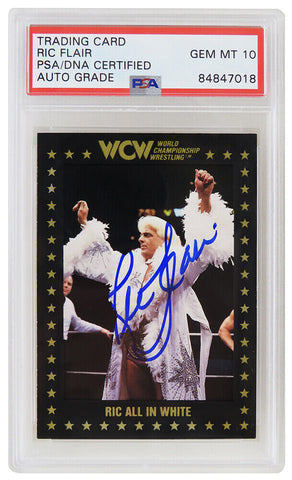Ric Flair Signed 1991 Championship Marketing Wrestling Card #56 (PSA - Auto 10)