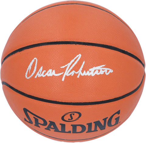 Oscar Robertson Milwaukee Bucks Signed Spalding Basketball