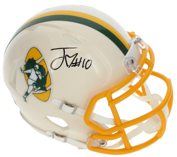 Jordan Love Autographed Green Bay Packers RETRO Speed Mini Helmet Beckett