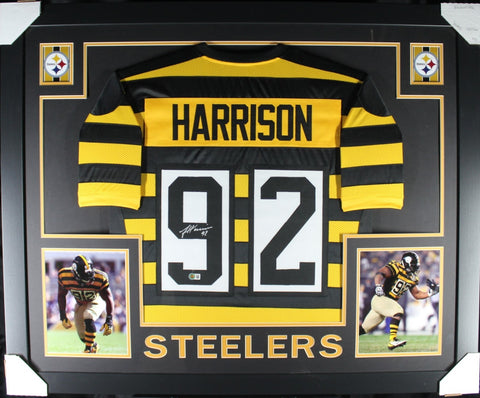 JAMES HARRISON (Steelers bumblebee SKY) Signed Autographed Framed Jersey Beckett