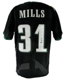 Jalen Mills Signed/Autographed Eagles Black Custom Football Jersey JSA 159658