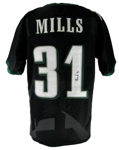 Jalen Mills Signed/Autographed Eagles Black Custom Football Jersey JSA 159658