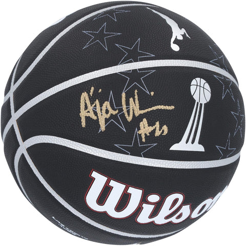 A'ja Wilson Aces 2023 WNBA Finals Champ Signed Wilson Collectors Basketball