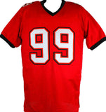 Warren Sapp Autographed Red Pro Style Jersey w/HOF-Beckett W Hologram *Black