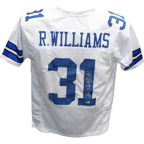 Roy Williams Autographed/Signed Pro Style White Jersey Beckett 42798