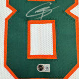 Autographed/Signed Cooper Barkate Miami White College Jersey BAS COA
