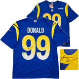 RAMS AARON DONALD AUTOGRAPHED BLUE NIKE DRI FIT JERSEY SIZE L BECKETT 241359