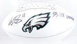 AJ Brown Autographed Philadelphia Eagles Logo Football SB Champs Beckett W Holo