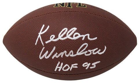 Kellen Winslow (Chargers) Signed Wilson Super Grip FS NFL Football w/HOF -SS COA