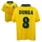 Dunga Signed Brazil FC Home Soccer Jersey #8 with Beckett COA