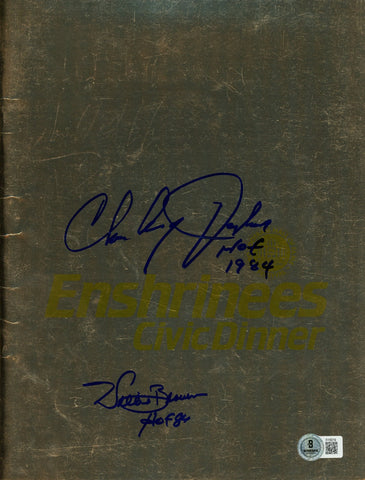 Charley Taylor Willie Brown Signed HOF 1984 Enshrinees Dinner Program BAS 57214