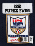 Knicks Patrick Ewing Signed Navy Blue 1992 Team USA M&N Authentic Jersey BAS