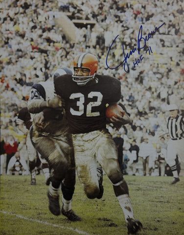 Jim Brown HOF Signed/Autographed 11x14 Photo Browns BAS 214402