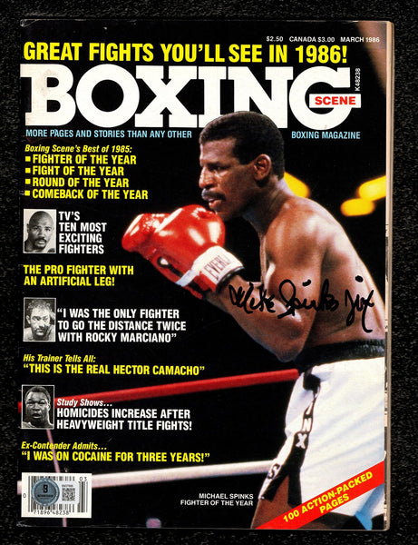 Michael Spinks "Jinx" Autographed Signed Magazine Beckett BAS QR #BM37866