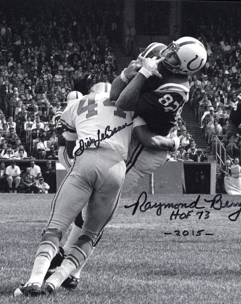 Raymond Berry & Dick LeBeau Autographed Signed 8x10 Photo SKU #245984