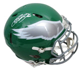 Saquon Barkley Signed Kelly-green Full Size Authentic Helmet Eagles PSA 195216