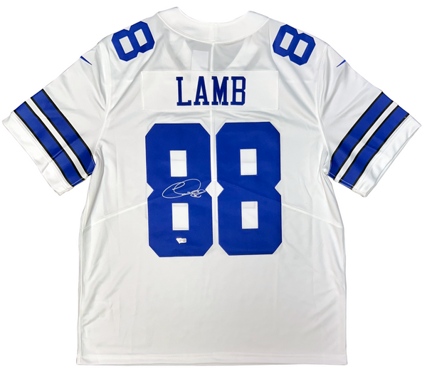 CEEDEE LAMB SIGNED DALLAS COWBOYS #88 WHITE NIKE LIMITED JERSEY FANATICS