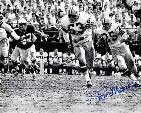 Packers TOM MOORE Signed 8x10 Photo #1 AUTO - 61 & 62 Champ