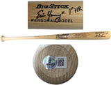 Eric Young Autographed Colorado Rockies '93 Opening Day Bat 1st HR Beckett 53387