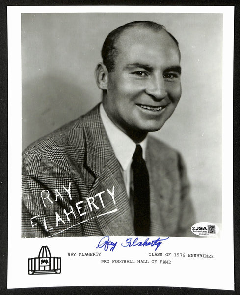 Ray Flaherty Official Pro Football HOF Auto/Signed 8x10 Photo JSA BA201940