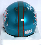 Raheem Mostert Autographed Dolphins Flash Speed Mini Helmet-Beckett W Holo