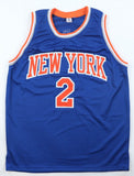 Deuce McBride Signed New York Knicks Blue Jersey (JSA) 2021 NBA Draft Pk / Guard