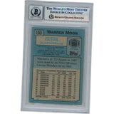 Warren Moon Autographed 1988 Topps #103 HOF Slabbed Trading Card Beckett 50672
