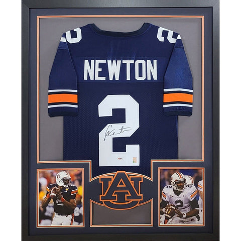 Cam Newton Autographed Signed Framed Auburn Jersey GTSM