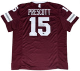 DAK PRESCOTT SIGNED MISSISSIPPI STATE BULLDOGS #15 ADIDAS PREMIER JERSEY BECKETT
