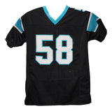 Thomas Davis Autographed/Signed Pro Style Black XL Jersey Beckett 40170