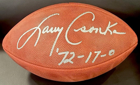 Larry Csonka Signed Wilson Pro NFL Football Dolphins 1972 17-0 Auto Fanatics HOF