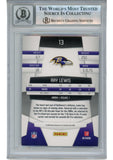 Ray Lewis Autographed/Signed 2010 Certified #13 Trading Card Beckett 53018