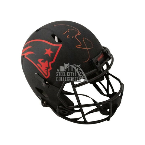 Tom Brady Autographed Patriots Eclipse Replica Full-Size Helmet - Fanatics LOA