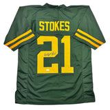 Autographed/Signed Eric Stokes Green Bay Color Rush Football Jersey JSA COA