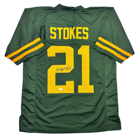 Autographed/Signed Eric Stokes Green Bay Color Rush Football Jersey JSA COA