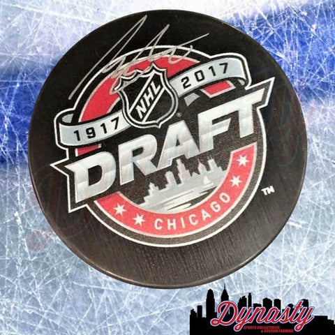 Morgan Frost Autographed Signed Philadelphia Flyers 2017 Draft Puck JSA PSA Pass
