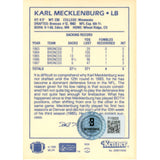 Karl Mecklenburg Autographed 1988 Starting Lineup Trading Card Beckett 59204