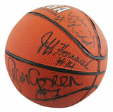 1993-94 76ers (11) Malone, Woolridge, Hornacek Signed Basketball BAS #AE13996